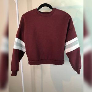 Cropped Maroon Sweatshirt